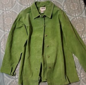 Vintage Bagatelle Green Suede Blouse